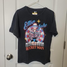 New ELTON JOHN / ROCKET MAN Retro Trendy Graphic T-Shirt Concert - MEDIU... - $10.88