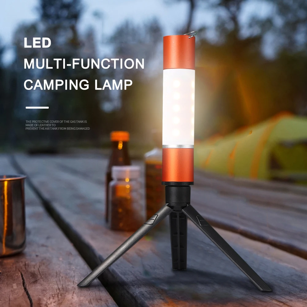 Outdoor Camping LED Telescopic Flashlight with Tripod Nuts Multifunctional - £8.76 GBP+