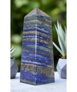 Blue Lapis Lazuli Tower Crystal Healing Wand Reiki Stone Decor Gift 140mm