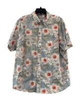 Crown &amp; Ivy  Men&#39;s Short Sleeve Floral Button Down Shirt Size XL Bermuda... - £8.35 GBP