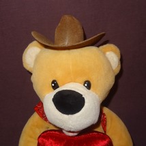 Cowboy Teddy Bear Heart Plush Stuffed Animal 10&quot; Im A Little Bit Country Dan Dee - £10.24 GBP