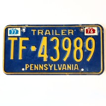 1977 United States Pennsylvania Base Trailer License Plate TF 43989 - $25.73 CAD