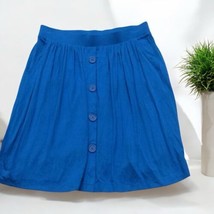 Caslon Electric blue elastic button Up front skirt Women’s Juniors Size 5 - $23.50