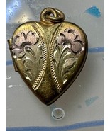 Heart Valentine Vintage Love small Locket 1/20 12K GF flower girls women... - $92.07 CAD