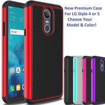 Hybrid Armor Shockproof Rugged Hard Slim Case Cover for LG Stylus Stylo 4 &amp; 5 - £19.16 GBP