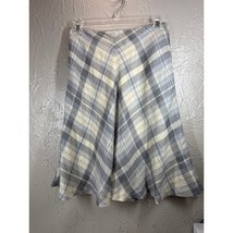 Lauren Ralph Lauren Skirt Womens Gray Beige Plaid Tartan A Line Size 6 NWT  - $652.13 MXN