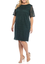 New Chetta B Green Lace Shift Dress Size 16 W 18 W 20 W 22 W Women Plus $112 - £51.24 GBP