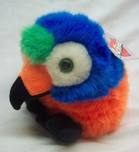 VINTAGE 1994 Puffkins SQUAWK THE COLORFUL PARROT 4&quot; Plush STUFFED ANIMAL... - $14.85