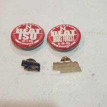 Vintage Nebraska Cornhuskers Button Pins Lot of 4 &amp; Coin-Huskers-State-A... - $19.79