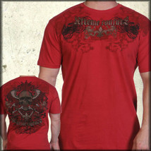 Xtreme Couture Crossed Up Skull Wings Ornate Filigree Mens T-Shirt Red NEW S XXL - £22.77 GBP
