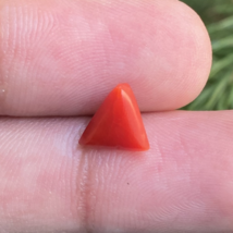 Natural Coral Gemstone, Triangle Shape Coral, Gift For Her, Jewelry Maki... - $9.99