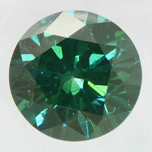 Round Shape Diamond Fancy Blue Green Color Loose 0.31 Carat SI2 IGI Certificate - £285.51 GBP