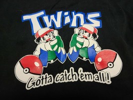 Vintage RARE Pokémon TWINS Trainer Ash Ketchum Shirt YOUTH 14/16 Gotta Catch Em - £6.95 GBP
