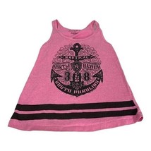 Exist Youth Girl&#39;s Nautical Myrtle Beach South Carolina Pink Tank Top Si... - £9.72 GBP