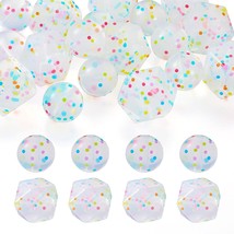 Beadthoven 20Pcs Christmas Confetti Silicone Beads, 15Mm Glitter Assorted Silico - $15.99