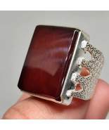 Natural Red Agate Ring, Yemeni Agate Ring, Yemeni Akik Ring, Agate gemst... - $444.00