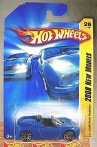 2008 Hot Wheels #26 New Models 26/40 2008 TESLA ROADSTER Blue w/Chrome 10 Sp - £15.81 GBP