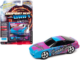 1990 Nissan 240SX Custom Bright Cyan Blue with Magenta Flames &quot;Smoke Show&quot; &quot;Impo - £13.88 GBP