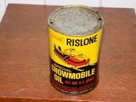Shaler Rislone Special Snowmobile 1 Quart Empty Oil Can - $34.65