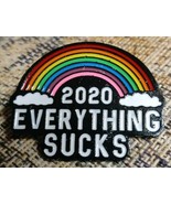 2020 Everything Sucks enamel pin rainbow pandemic virus quarantine hat l... - $16.41