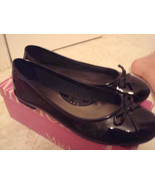 MICHELLE D 8.5 M Black Patent Leather Ballet Flats Shoes New - €47,20 EUR