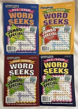 Lot of 4 Penny Press All Star Word Seeks Search Jumbo Special Puzzle Books 2021 - £14.97 GBP