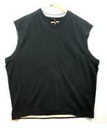 Vintage Nike Golf Vest Black Knit V-Neck Pullover Sweatshirt Material Me... - $27.51 CAD