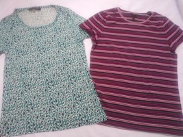 Lot of 2 Women&#39;s Size Small 4 6 Kasper &amp; Talbots Short/Cap Sleeve Stretc... - $9.89