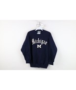 Vintage 90s Boys Large Faded Old English University of Michigan Sweatshi... - $827.85 MXN