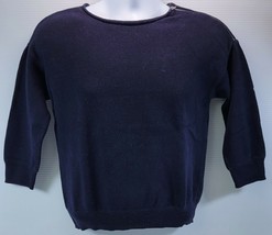 MM) GAP Women&#39;s Navy Blue Pullover Long Sleeve Sweater Medium - $7.91