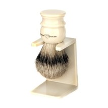 Edwin Jagger Silvertip Shaving Brush with Drip Stand - Large, Imitation ... - $238.00