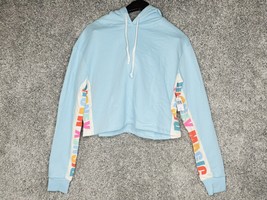 Womens Disney Magic Cropped Hoodie Sweater 1X Light Blue - £14.82 GBP