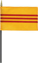 South Vietnam - 4&quot;X6&quot; Stick Flag - $3.42