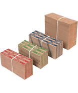 Coin Wrappers Assorted 500 Flat Stripped Coin Roll Wrappers for All Coin... - £11.05 GBP
