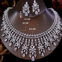 Full Shiny CZ Bridal Necklace Luxury African Dubai Wedding Dance Party Costume 2 - £119.00 GBP