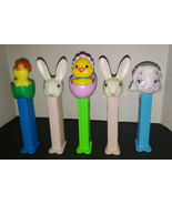 Vintage Pez Dispenser Lot 5 Easter Bunny Egg Chicken Egg Lamb Set of 5 U147 - £15.97 GBP