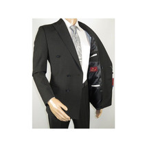 Men Suit BERLUSCONI Turkey 100% Italian Wool 180's Double Breasted #Ber23 Gray image 5