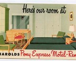 Harold&#39;s Pony Express Motel Postcard Reno Sparks Nevada 1950&#39;s - $11.95