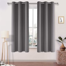 Thick Grey Curtains, Room Darkening Blackout Curtains For Bedroom,, Set Of 2. - $30.99