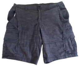 George Cargo Shorts Size 46 Mens Dark Charcoal Gray / Black Pockets Cotton Blend - £26.56 GBP