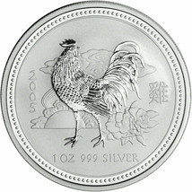 2005 Australie 1 OZ Argent Année De The Rooster Bu (Série I) Pièce Argent - €67,28 EUR