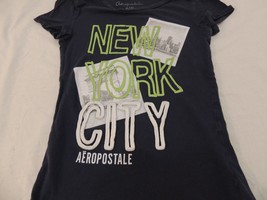 Aeropostale Designer Graphic Tees Womens Small Petite Lot of 2 SS Shirt New York - £12.65 GBP