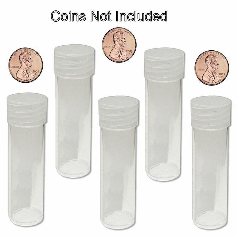 Primary image for Round Penny Coin Tubes 19mm by BCW 5 pack