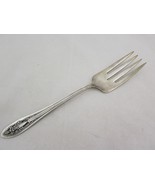 Wallace Lexor silverplate small meat serving fork 7 5/8&quot; - £6.01 GBP