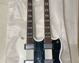 Double Neck EDS 1275 White Electric Guitar Silver Hardware include Case - $299.99