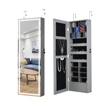 LED Jewelry Storage Mirror | Wall-Mounted &amp; Door-Hung - $161.99