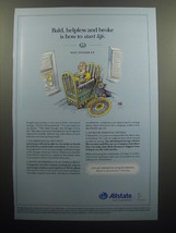 2007 Allstate Insurance Ad - Bald, helpless and broke is how to start life. - £14.27 GBP