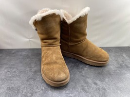 UGG Australia Constantine Women Shoes Brown 7M Suede Fur Shearling Snow Boots - $34.47