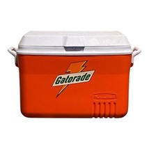 Vintage Gatorade Rubbermaid Orange White Cooler Ice Chest 48 Qt  22” x 17&quot; x 14&quot; - £56.95 GBP