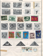 POLAND 1965-75  Very Fine  Used Stamps Hinged on  List : 2 Sides - £0.87 GBP